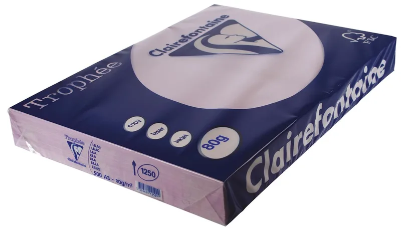 Trophée Pastel, gekleurd papier, A3, 80 g, 500 vel, lila de Clairefontaine – photo produit