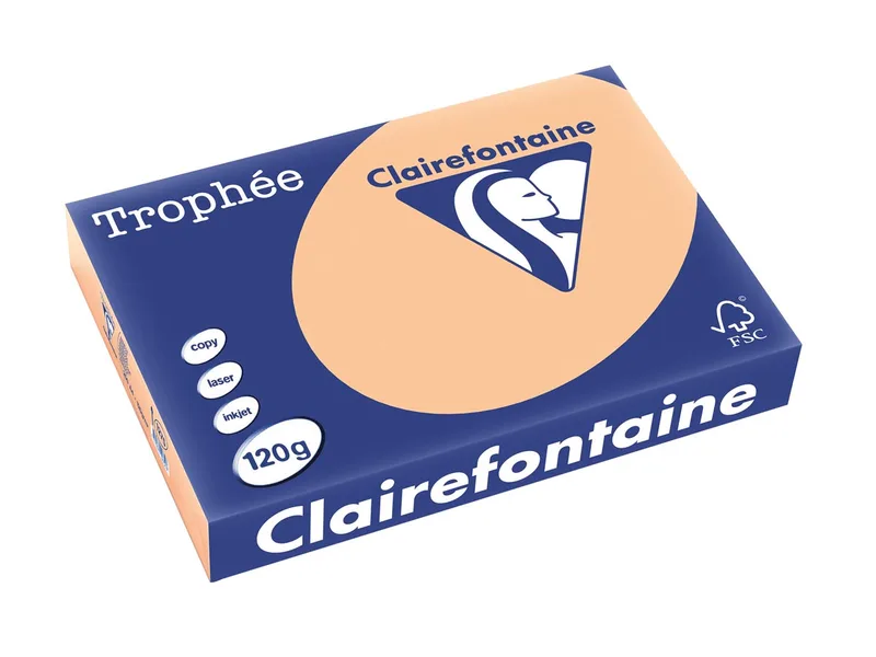 Trophée Pastel, gekleurd papier, A4, 120 g, 250 vel, abrikoos by Clairefontaine – product photo