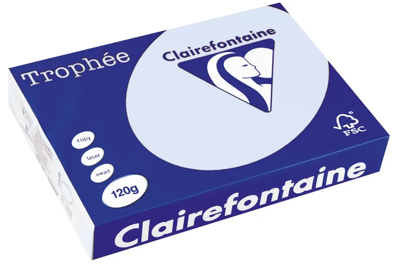 Trophée Pastel, gekleurd papier, A4, 120 g, 250 vel, azuurblauw by Clairefontaine – product photo