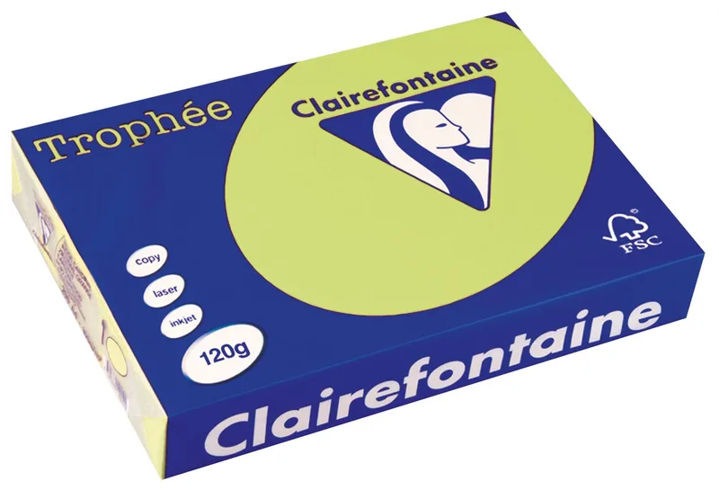 Trophée Pastel, gekleurd papier, A4, 120 g, 250 vel, golfgroen van Clairefontaine – productfoto