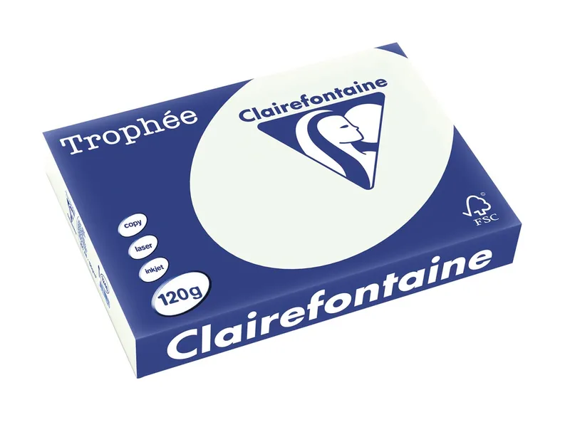 Trophée Pastel, gekleurd papier, A4, 120 g, 250 vel, lichtgroen fra Clairefontaine – produktbillede