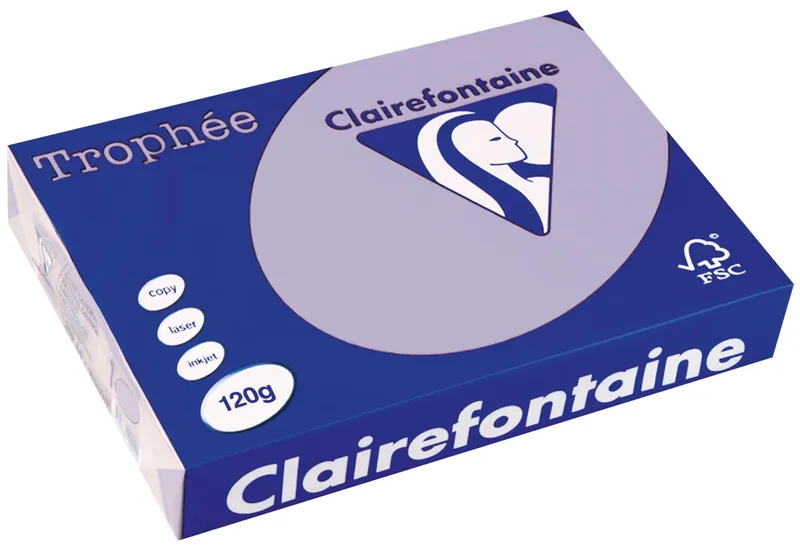Trophée Pastel, gekleurd papier, A4, 120 g, 250 vel, lila by Clairefontaine – product photo