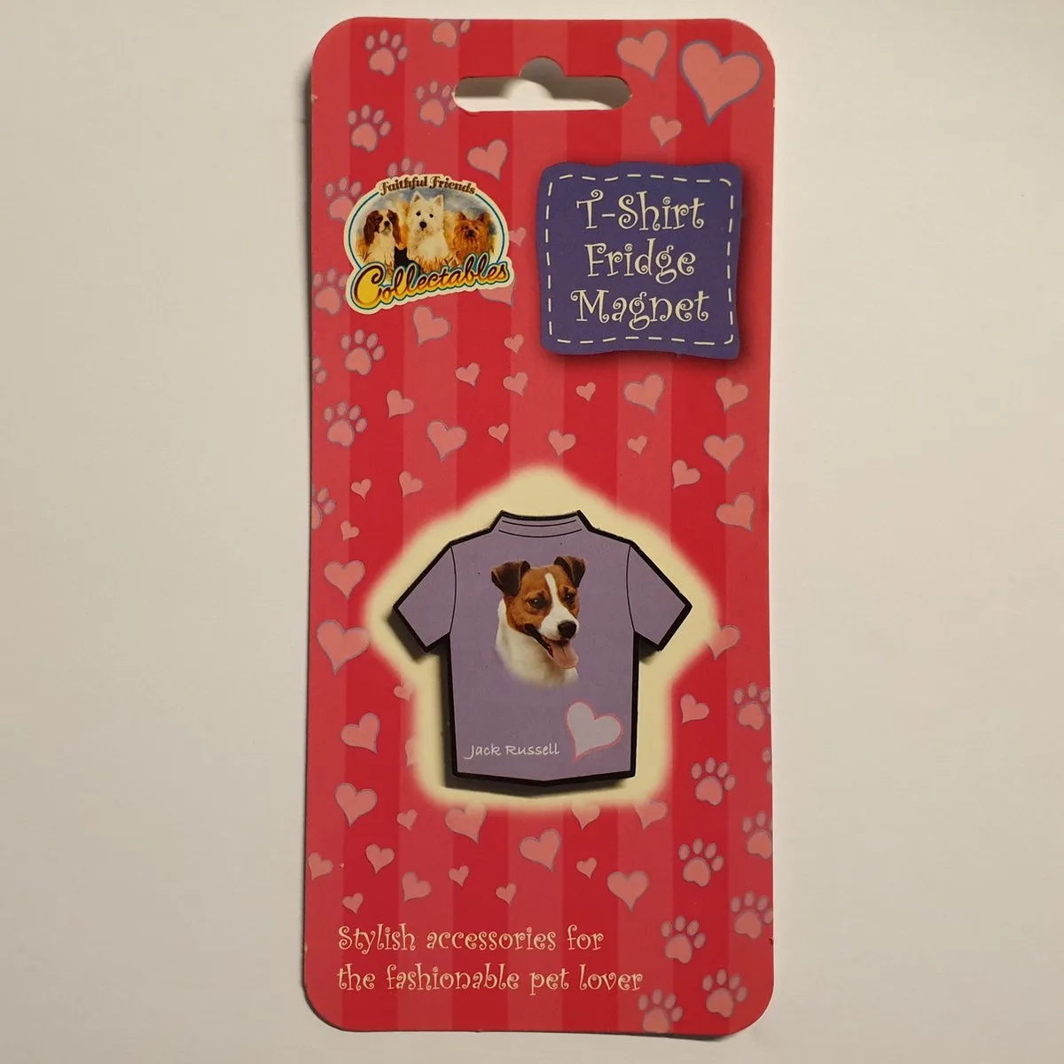 Magneet in t-shirt vorm Jack Russel von Colop in Lila – Produktfoto