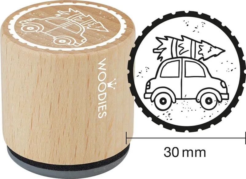 Motiv-Stempel Woodies , Auto mit Tannenbaum från Colop – produktbild