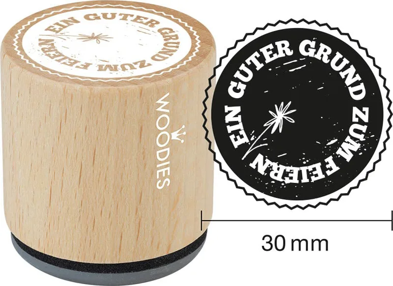 Motiv-Stempel Woodies , Guter Grund zum Feiern, I från Colop – produktbild