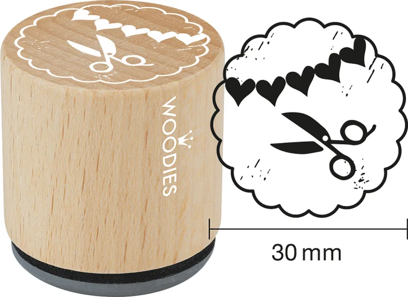 Motiv-Stempel Woodies Handmade , Schere från Colop – produktbild