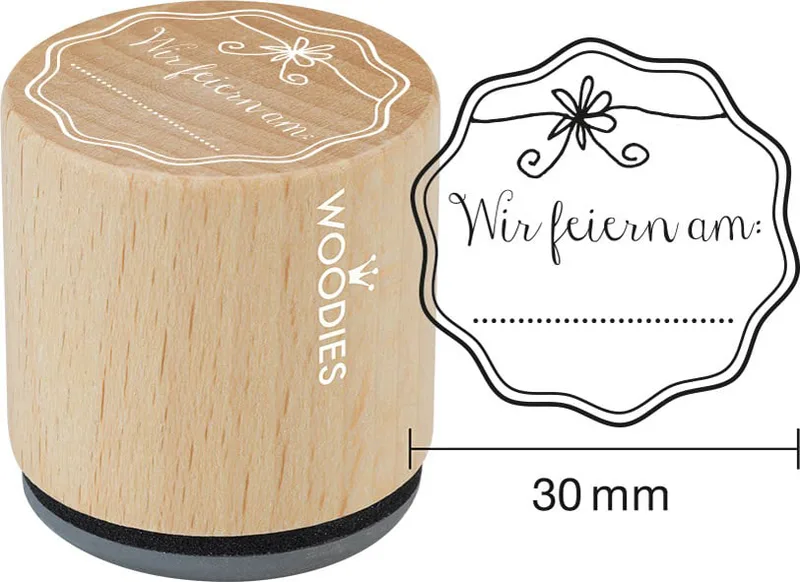 Motiv-Stempel Woodies , Wir feiern am... von Colop – Produktfoto