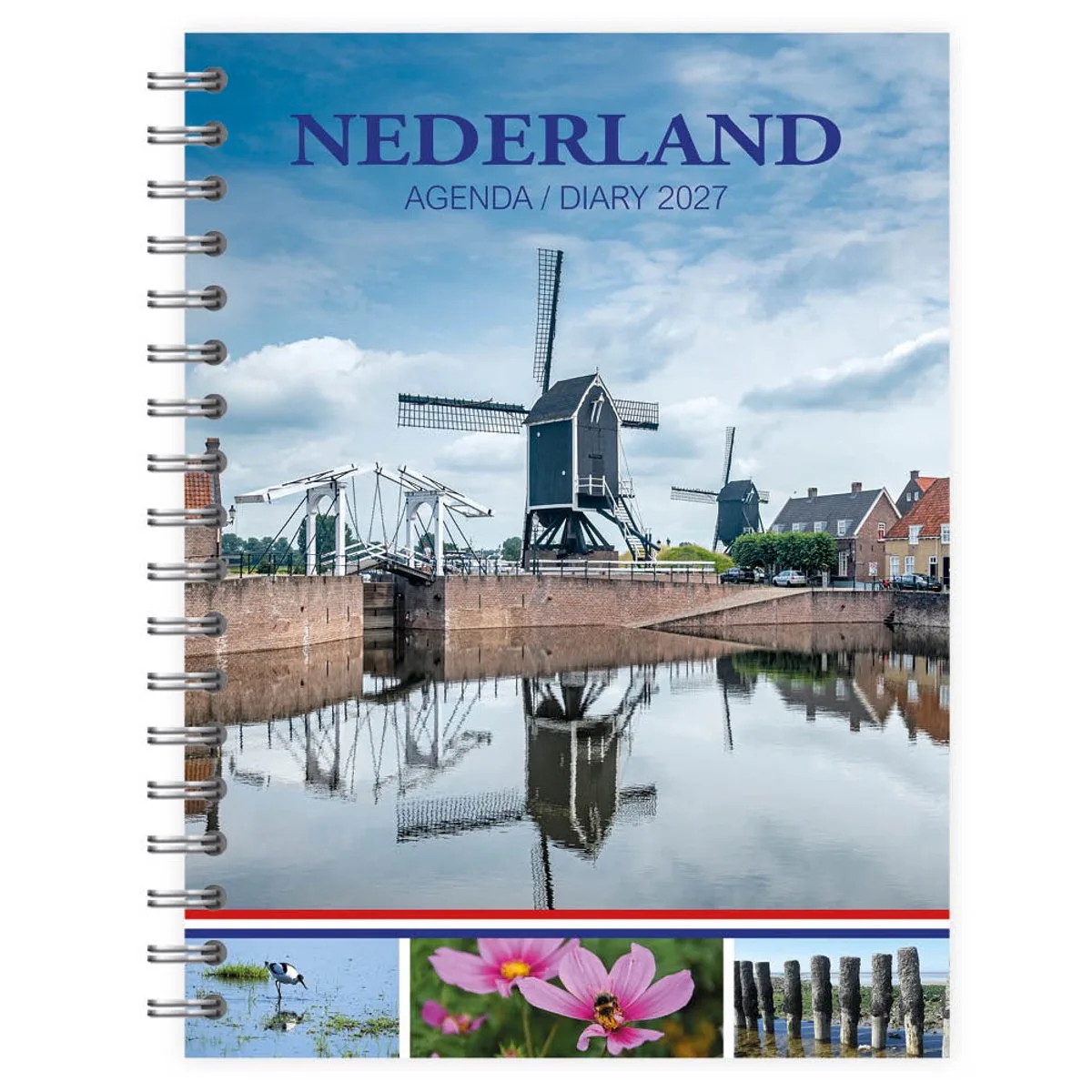 Agenda - 2027 - Nederland - Met spiraal - 17,5x21,5cm från Comello i Flerfärgad – produktbild