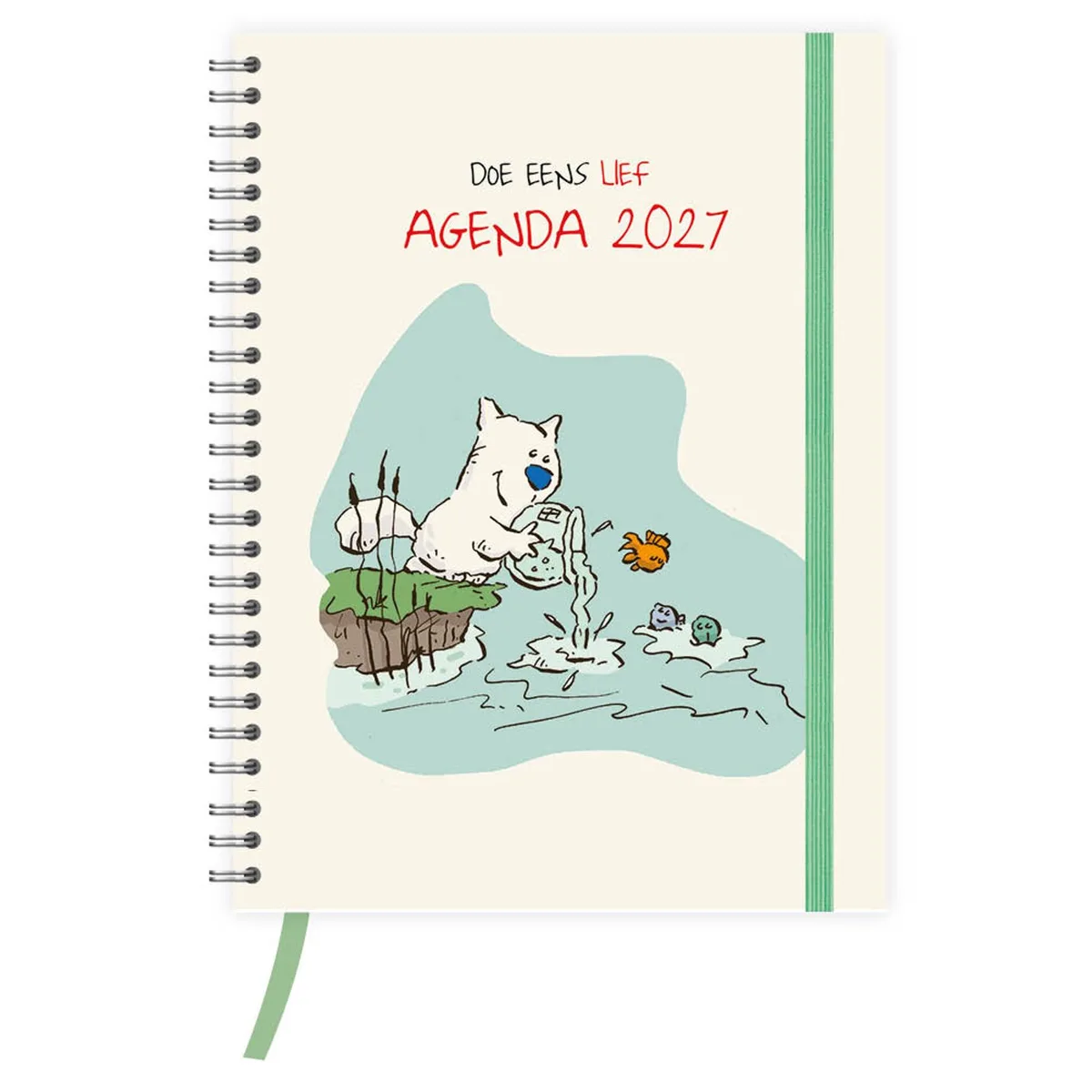 Agenda - Doe eens lief - Spiraal - 2027 - 18x24cm fra Comello i Flerfarvet – produktbillede