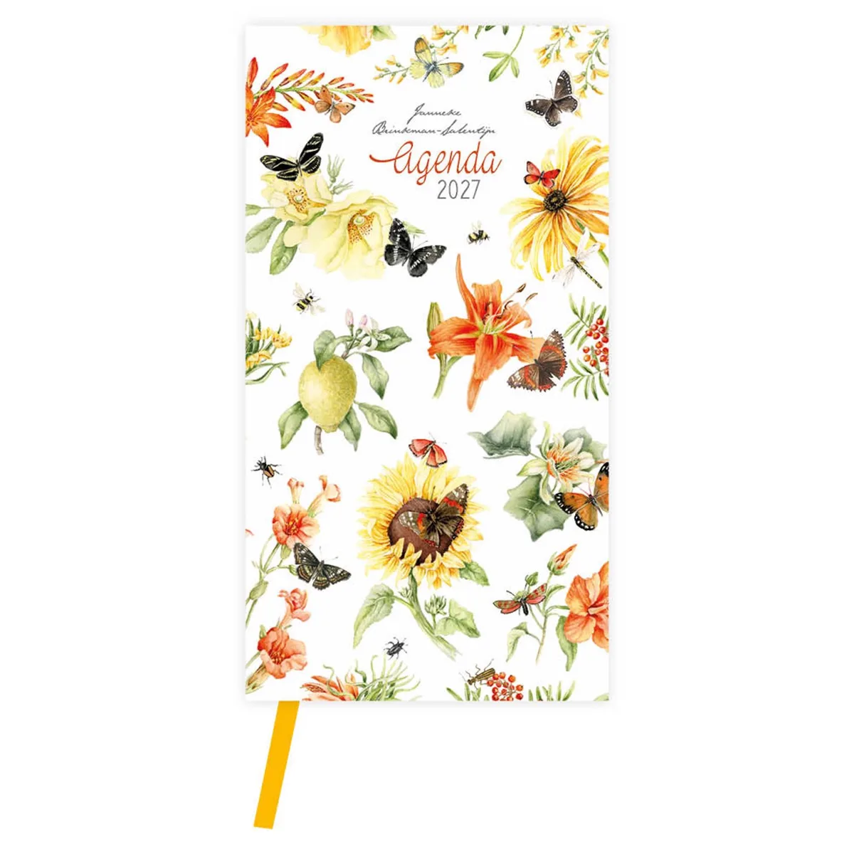 Agenda - Gele bloemen - Janneke Brinkman - 2027 - 9x17cm fra Comello i Flerfarvet – produktbillede
