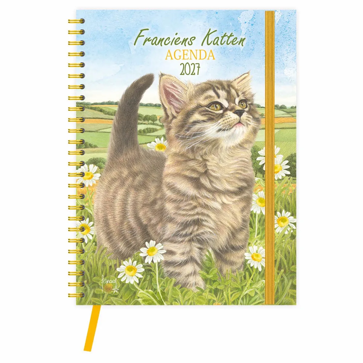 Agenda - Mischa - Franciens katten - Spiraal - 2027 - 17x23cm de Comello en Multicolore – photo produit