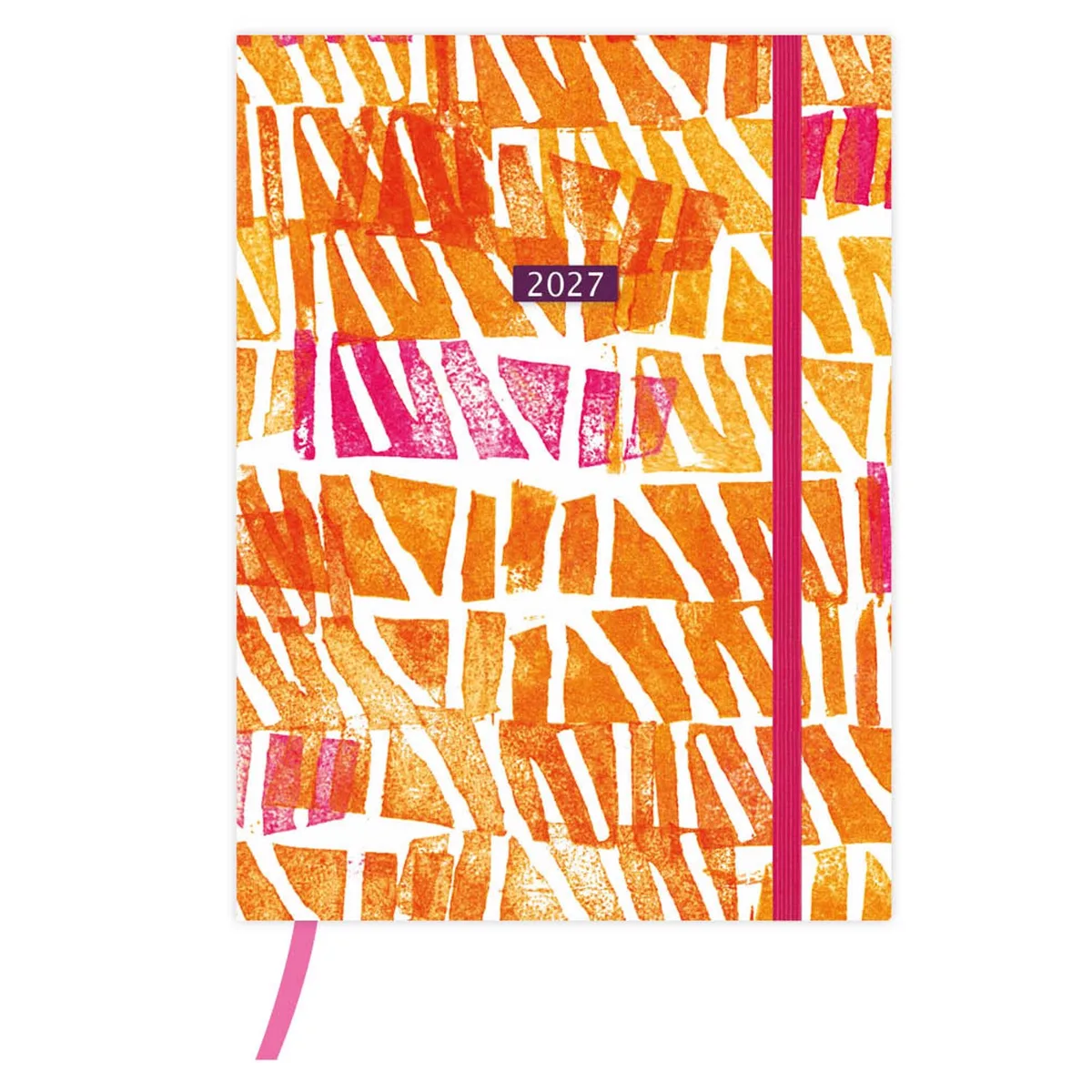 Agenda - Oranje, roze stempels - 2027 - 10,5x14cm von Comello in Mehrfarbig – Produktfoto