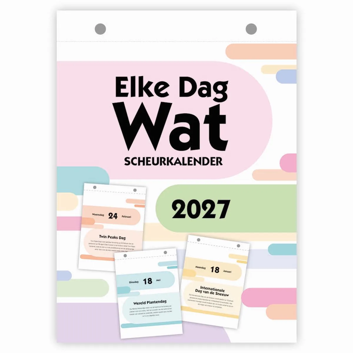 Elke Dag Wat Scheurkalender 2027 de Comello en Multicolore – photo produit