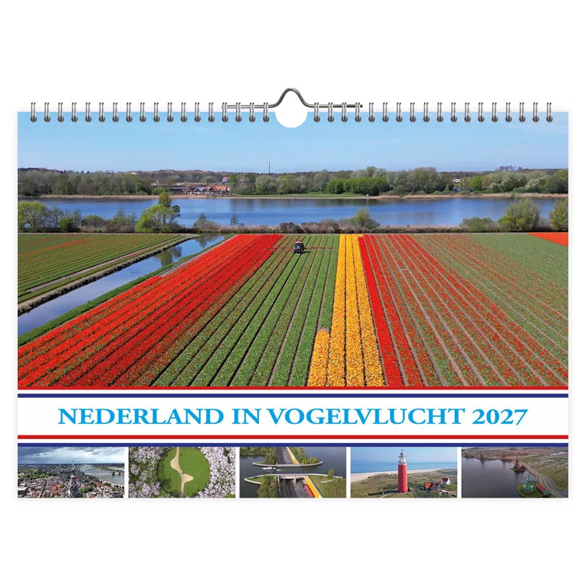 Nederland in Vogelvlucht Kalender 2027 Panorama de Comello en Multicolore – photo produit