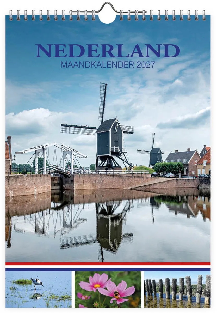 Nederland Maandkalender Molen 2027 de Comello en Multicolore – photo produit