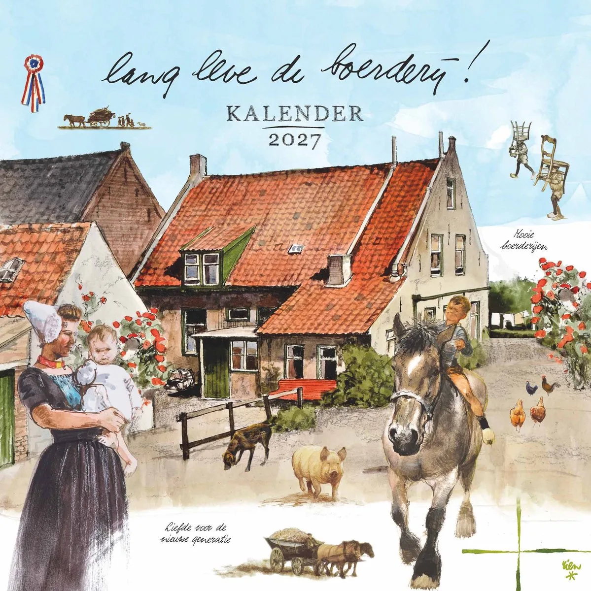 Rien Poortvliet Kalender 2027 Boerderij van Comello in Meerkleurig – productfoto