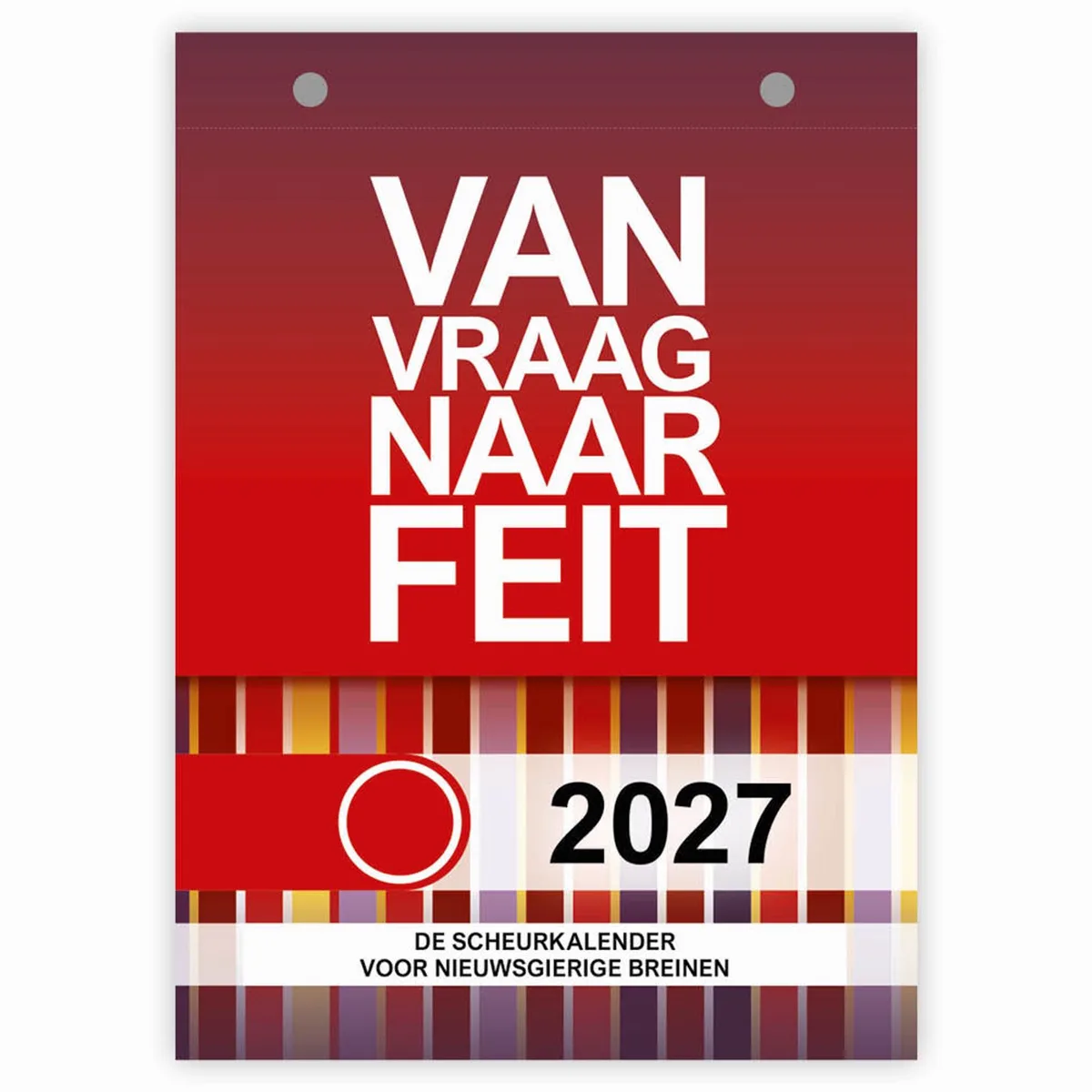 Van Vraag naar Feit Scheurkalender 2027 de Comello en Multicolore – photo produit