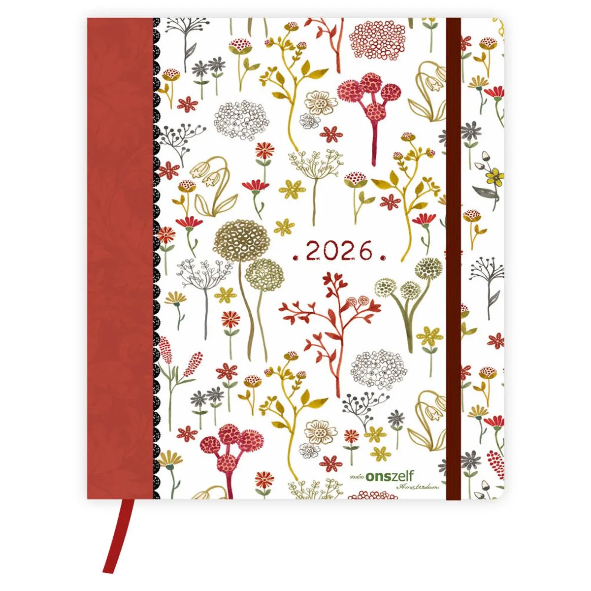 Weekly planner Studio onszelf Flower Field - 2026 fra Comello i Flerfarvet – produktbillede