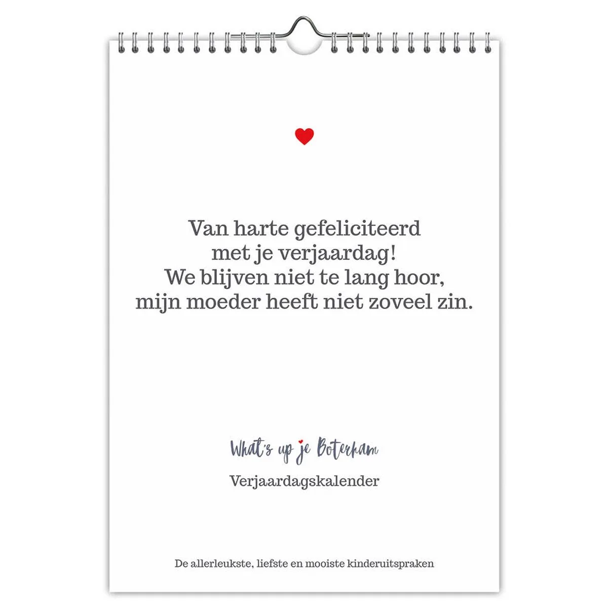 What's up je boterham - Verjaardagskalender - A4 van Comello in Meerkleurig – productfoto