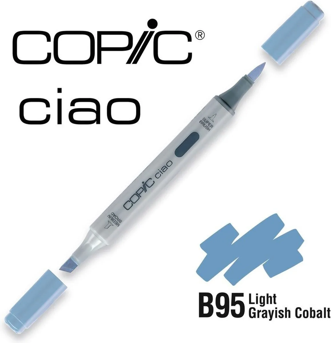 Ciao Marker B95 Light Grayish Cobalt van Copic in Blauw – productfoto