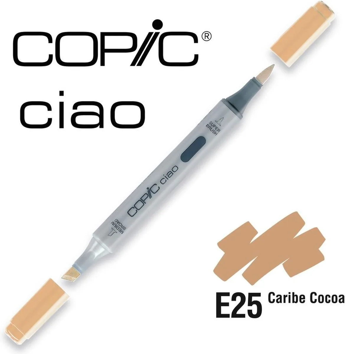 Ciao Marker E25 Caribbe Cacoa van Copic in Bruin – productfoto