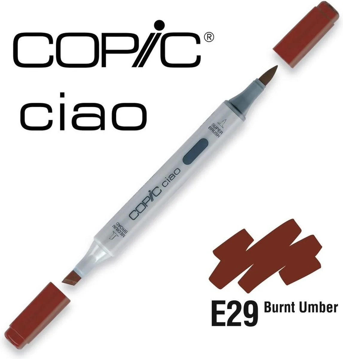 Ciao Marker E29 Burnt Umber van Copic in Bruin – productfoto