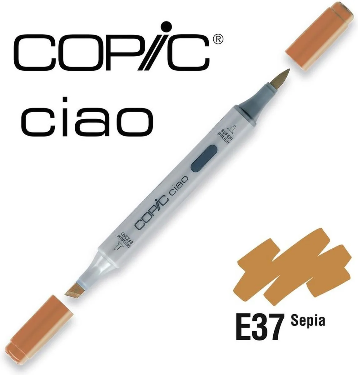 Ciao Marker E37 Sepia de Copic en Marron – photo produit