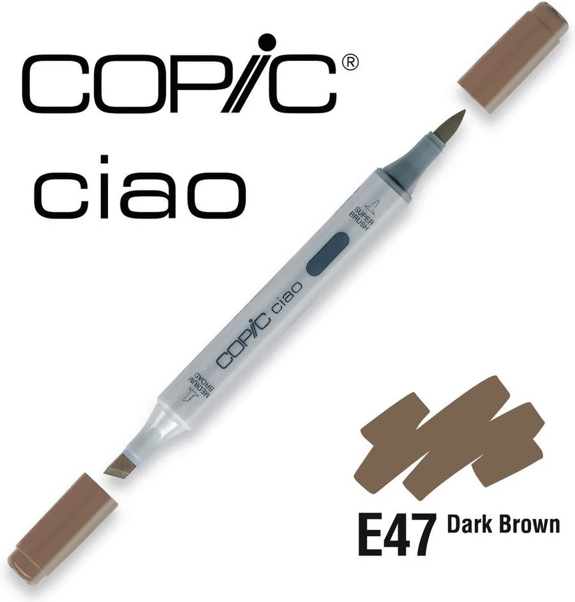 Ciao Marker E47 Dark Brown van Copic in Bruin – productfoto