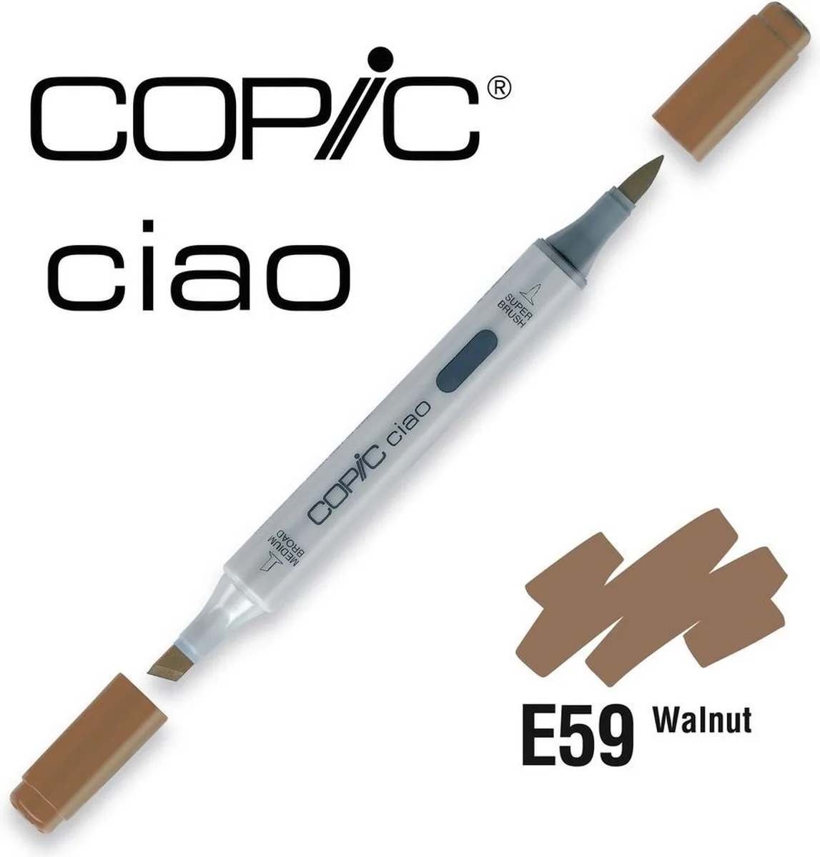 Ciao Marker E59 Walnut de Copic en Marron – photo produit