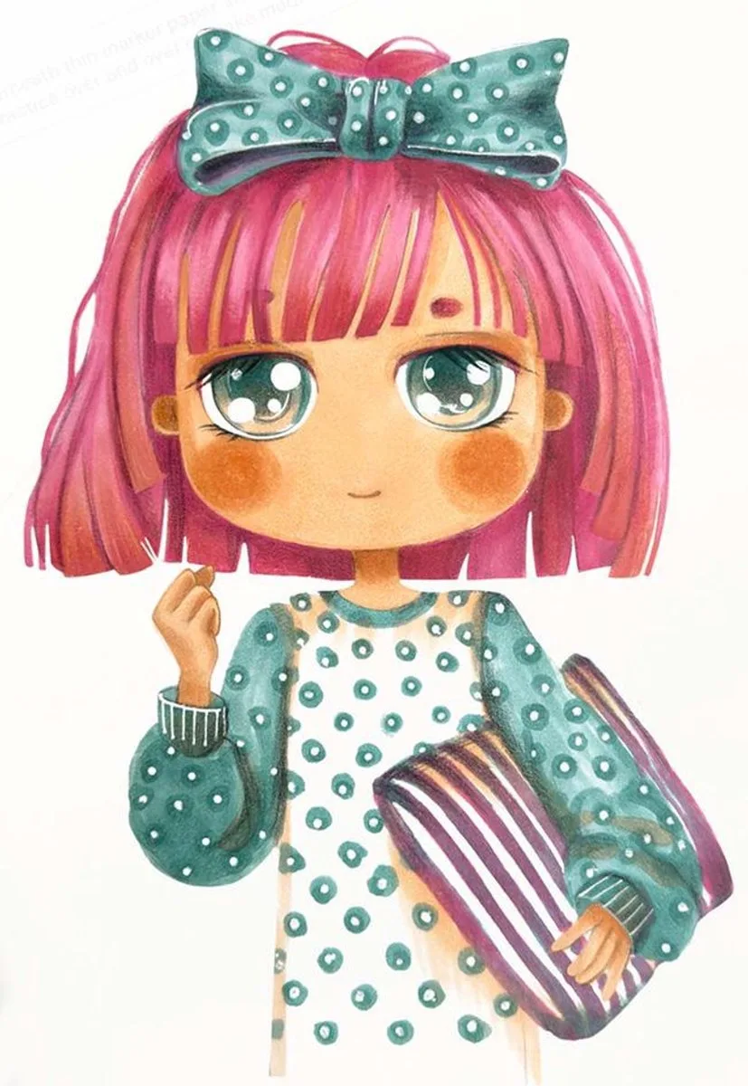 Ciao stiften Manga startersset 3 stuks met papierblok de Copic en Vert – photo produit