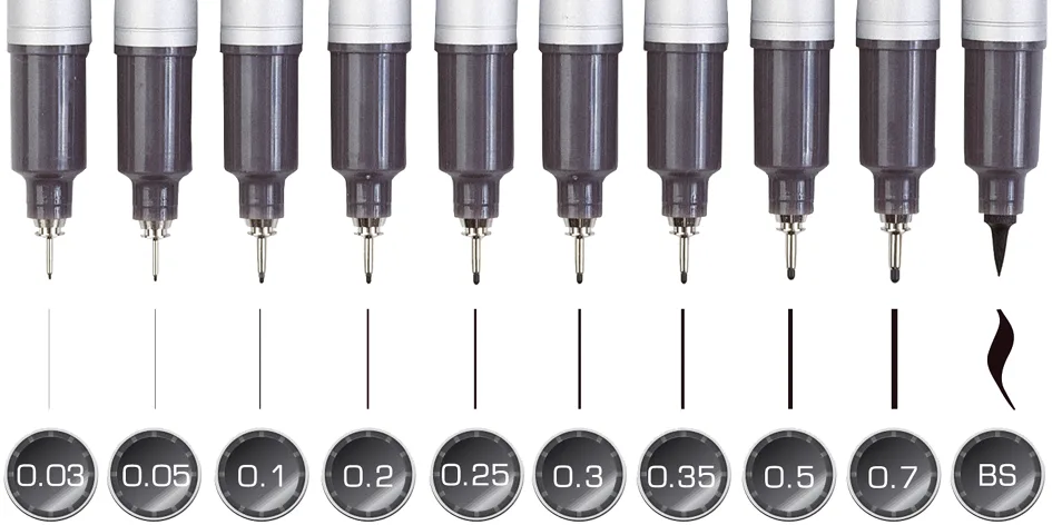 Fineliner MULTILINER SP, 0,03 mm, schwarz van Copic – productfoto