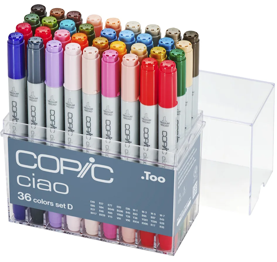 Marker ciao, 36er Set D van Copic – productfoto
