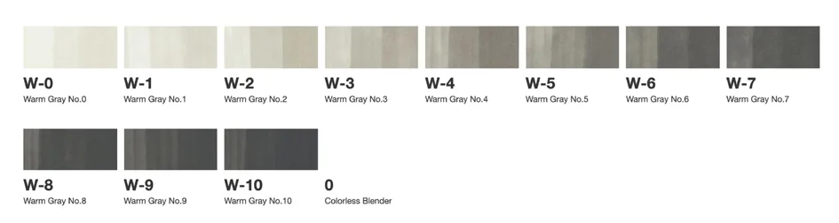 Marker classic, 12er Grau Set , WG, , warme Grautöne van Copic – productfoto