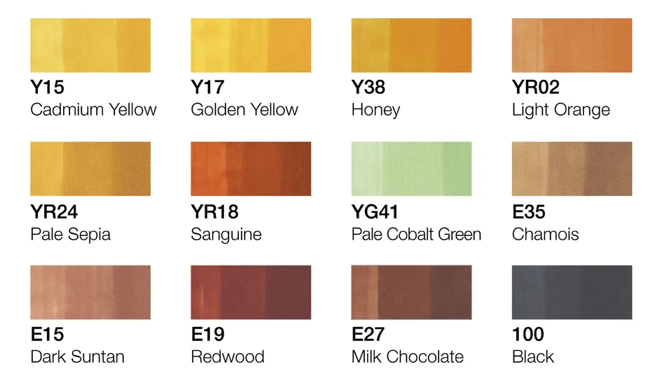 Marker classic, 12er Set Herbstfarben van Copic – productfoto
