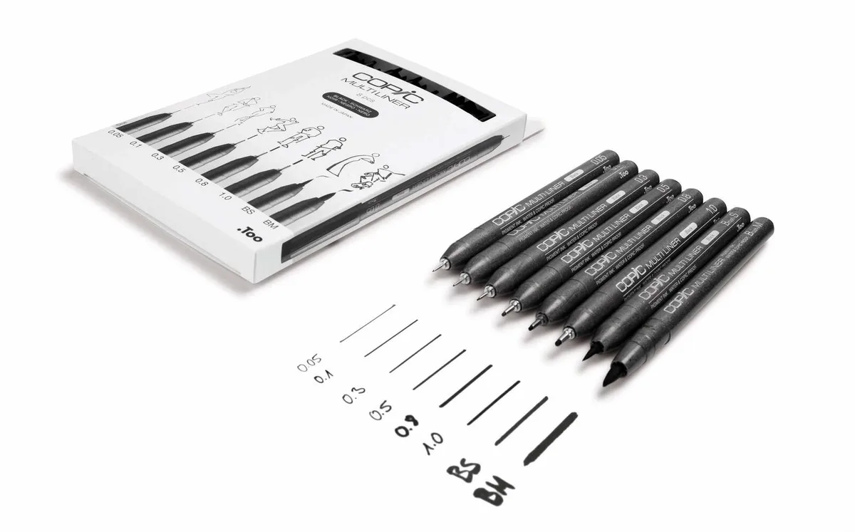 Multiliner Fineliner Schwarz van Copic – productfoto