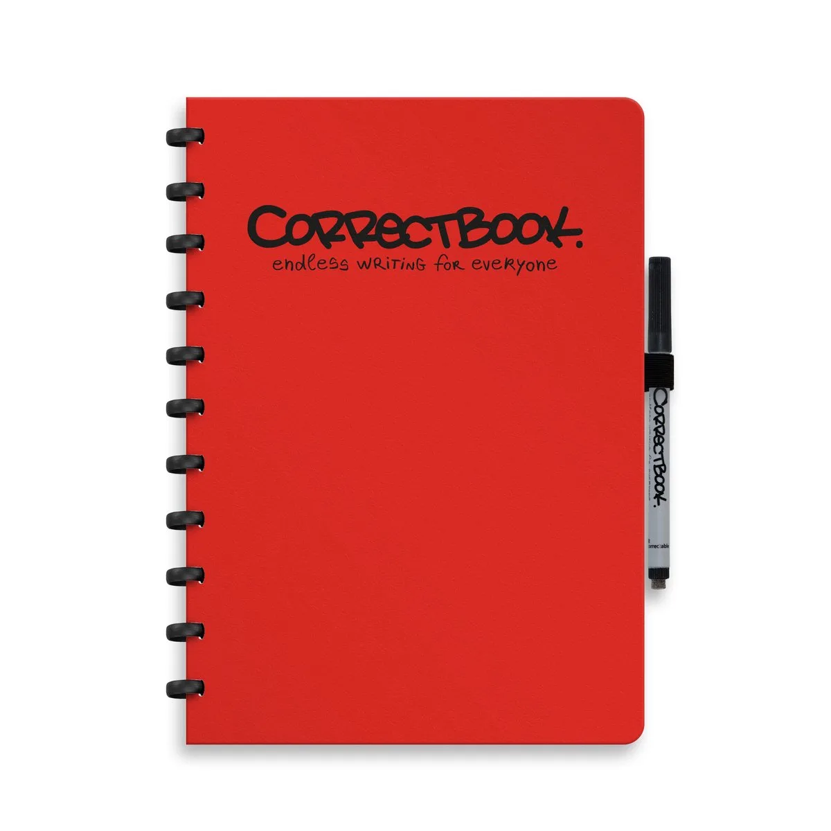 A4 Uitwisbaar Notitieboek – Blanco – Herbruikbaar schrift – Inclusief pen & wisdoekje – Aanvulbaar met extra pagina’s de Correctbook en Horizon Red – photo produit