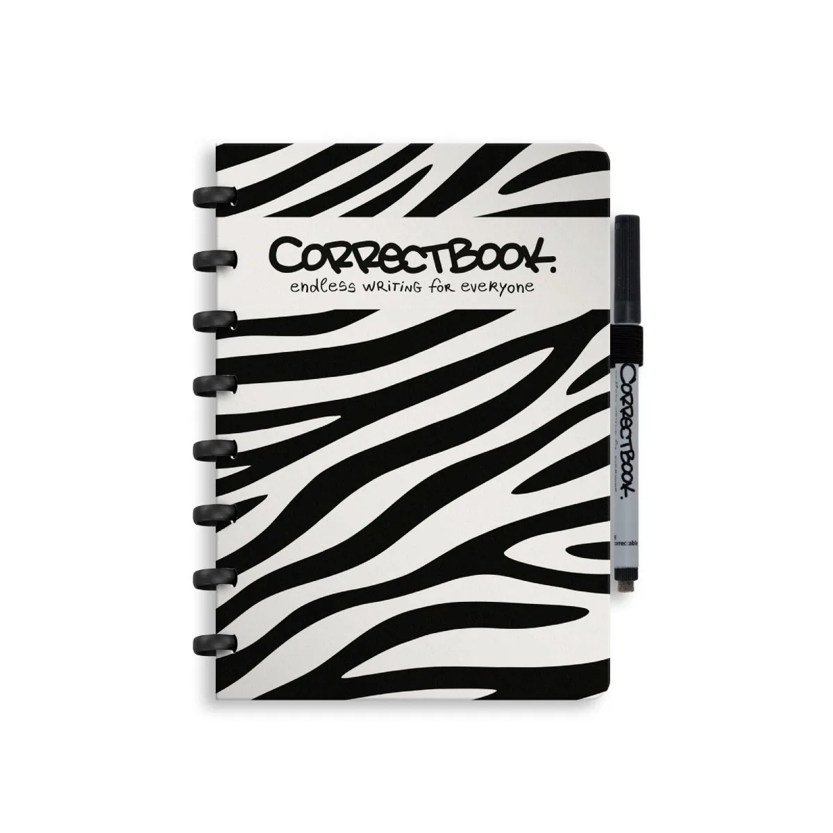 A5 Uitwisbaar Notitieboek – Blanco – Herbruikbaar schrift – Inclusief pen & wisdoekje – Aanvulbaar met extra pagina’s de Correctbook en Brave Zebra – photo produit