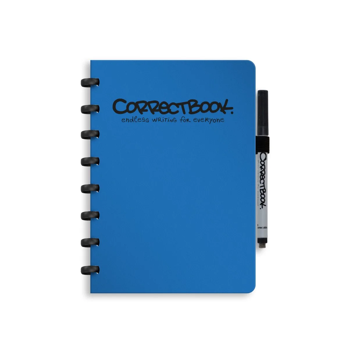 A5 Uitwisbaar Notitieboek – Herbruikbaar schrift – Blanco – Inclusief pen & wisdoekje – Aanvulbaar met extra pagina’s de Correctbook en Earthy Blue – photo produit