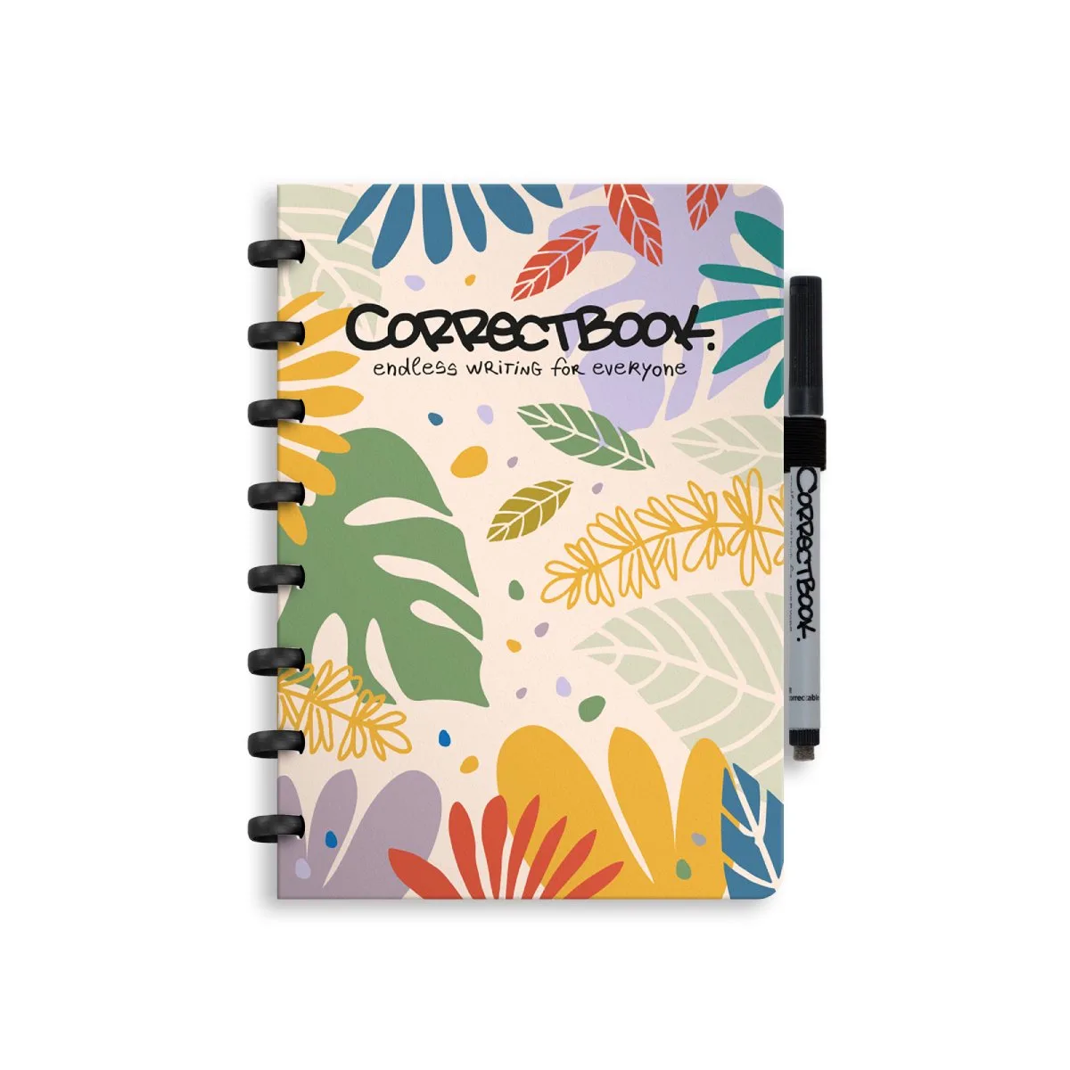 A5 Uitwisbaar Notitieboek – Herbruikbaar schrift – Blanco – Inclusief pen & wisdoekje – Aanvulbaar met extra pagina’s de Correctbook en Botanical Beauty – photo produit