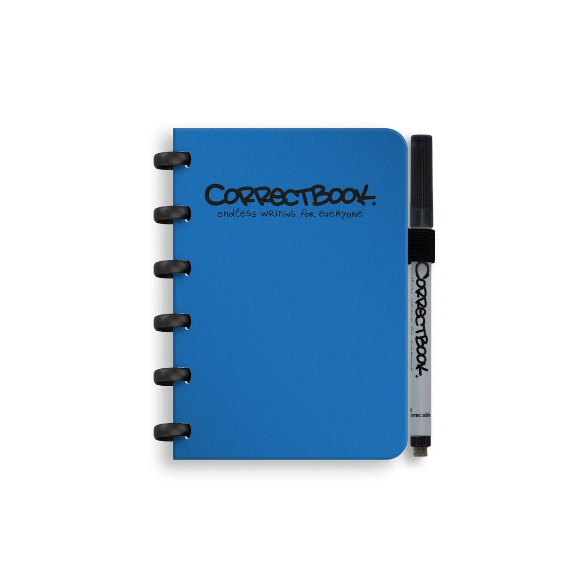 A6 Uitwisbaar Notitieboek – Blanco – Herbruikbaar schrift – Inclusief pen & wisdoekje – Aanvulbaar met extra pagina’s de Correctbook en Earthy Blue – photo produit