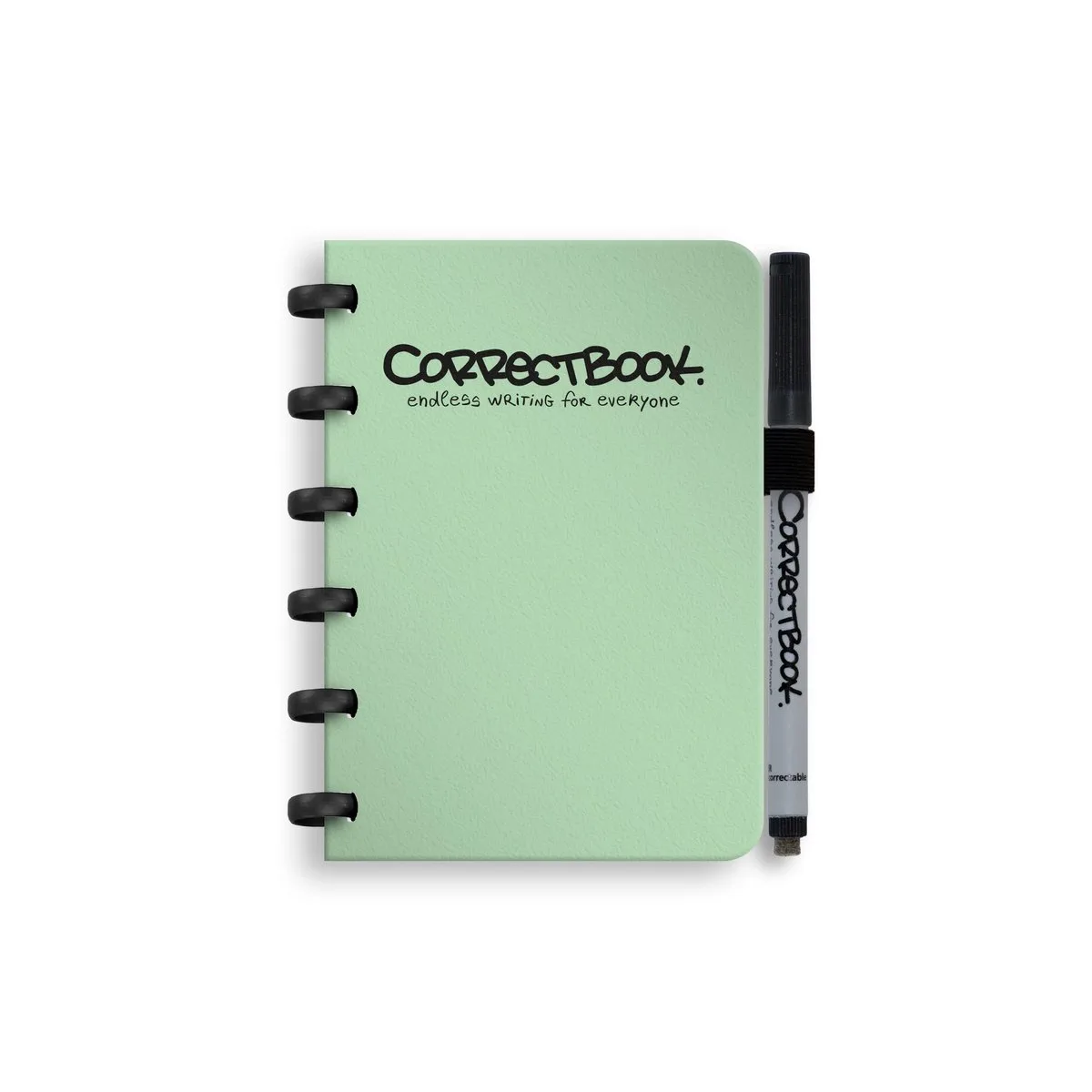 A6 Uitwisbaar Notitieboek – Gelinieerd – Herbruikbaar schrift – Inclusief pen & wisdoekje – Aanvulbaar met extra pagina’s de Correctbook en Misty Mint – photo produit