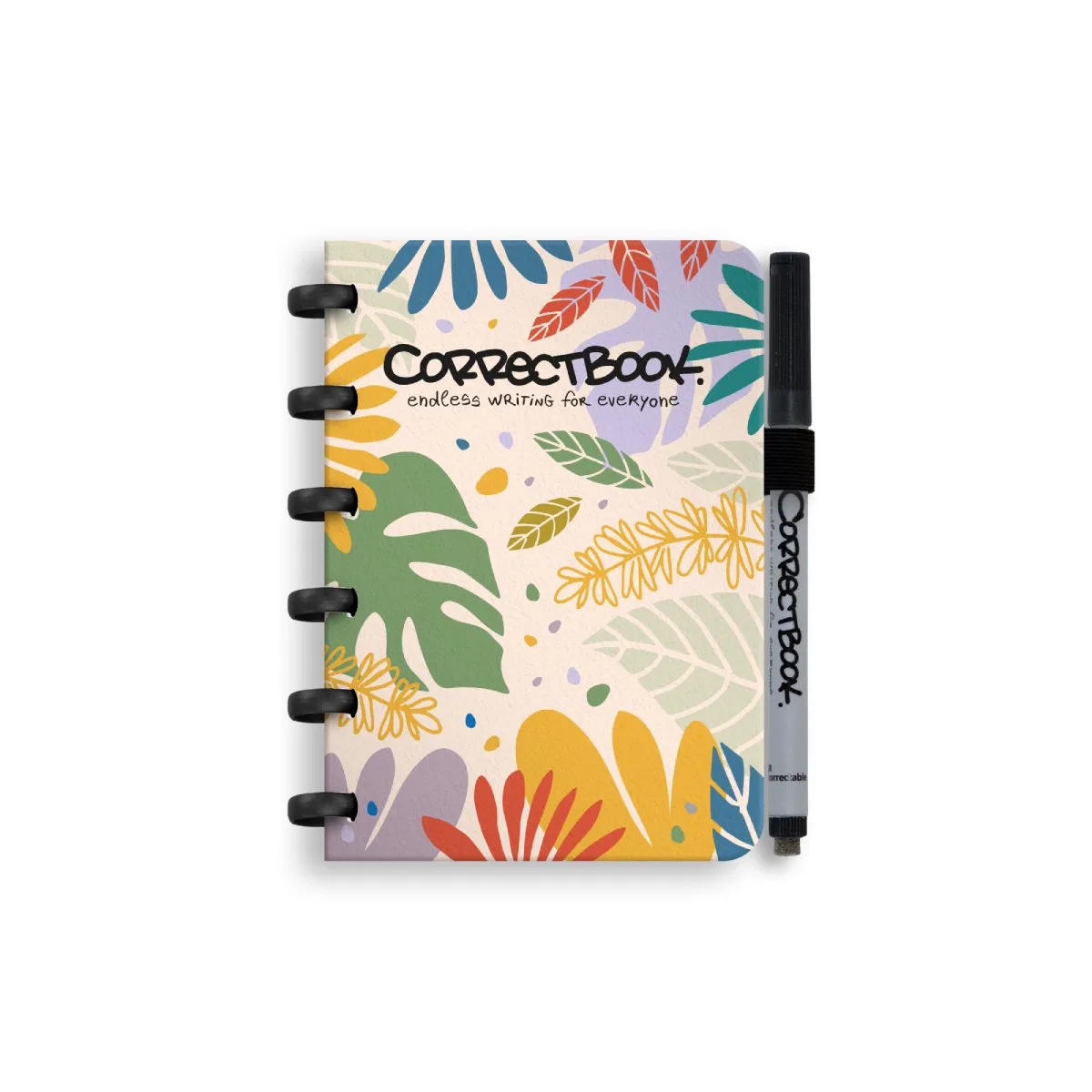 A6 Uitwisbaar Notitieboek – Herbruikbaar schrift – Gelinieerd – Inclusief pen & wisdoekje – Aanvulbaar met extra pagina’s de Correctbook en Botanical Beauty – photo produit