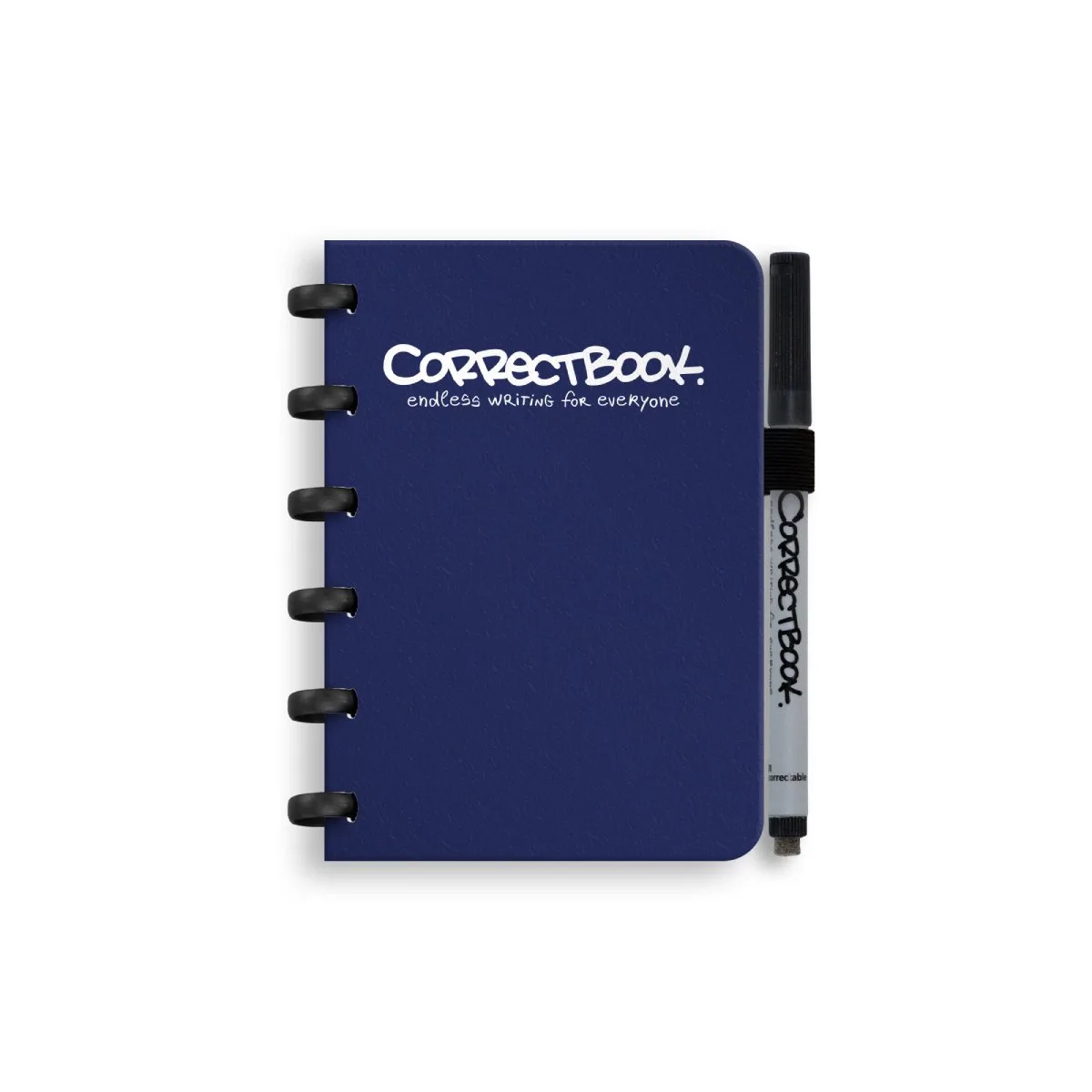 A6 Uitwisbaar Notitieboek – Herbruikbaar schrift – Gelinieerd – Inclusief pen & wisdoekje – Aanvulbaar met extra pagina’s de Correctbook en Midnight Blue – photo produit