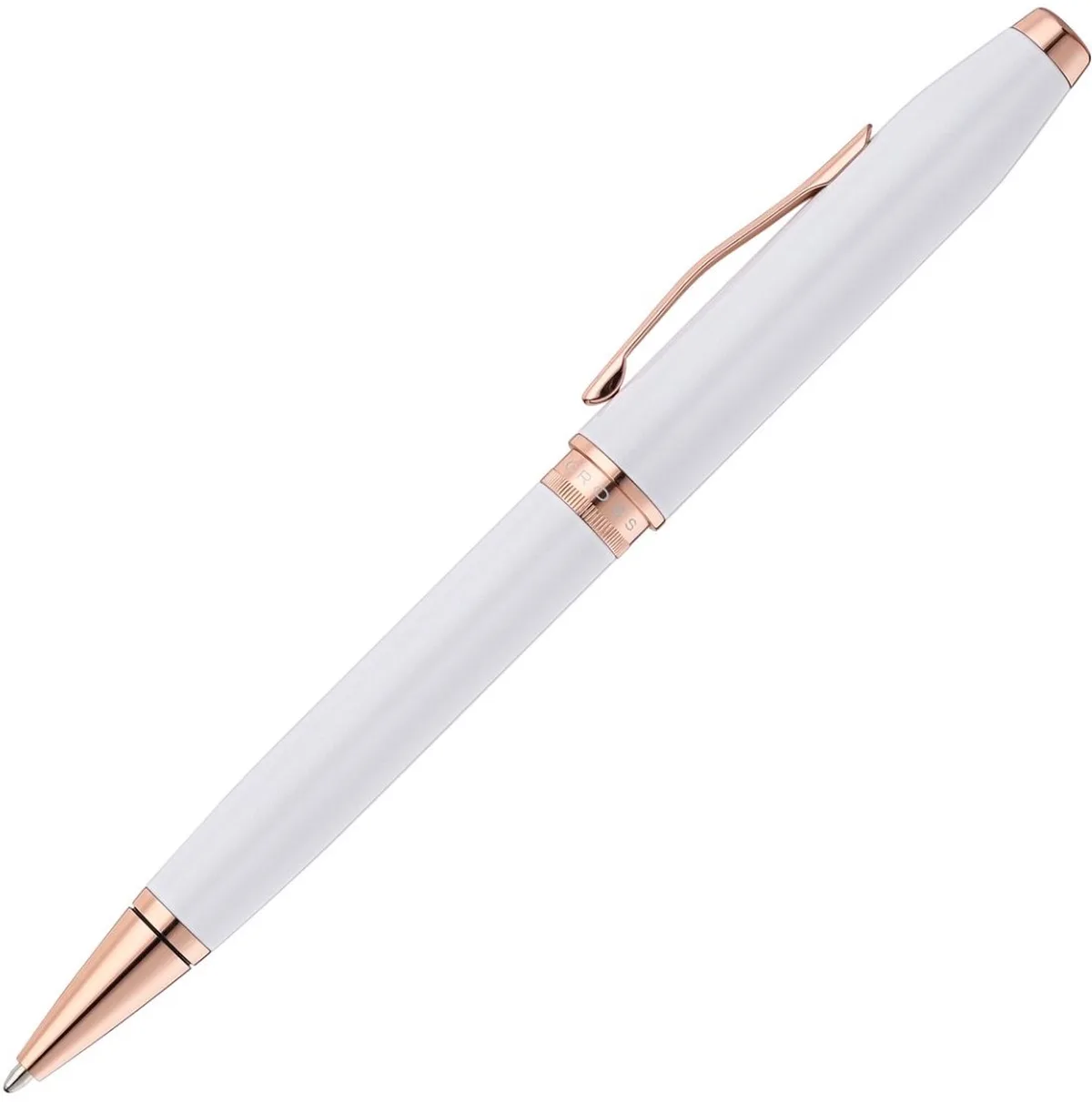 Foundry Pearl White Rose Gold Balpen fra Cross i Hvid – produktbillede