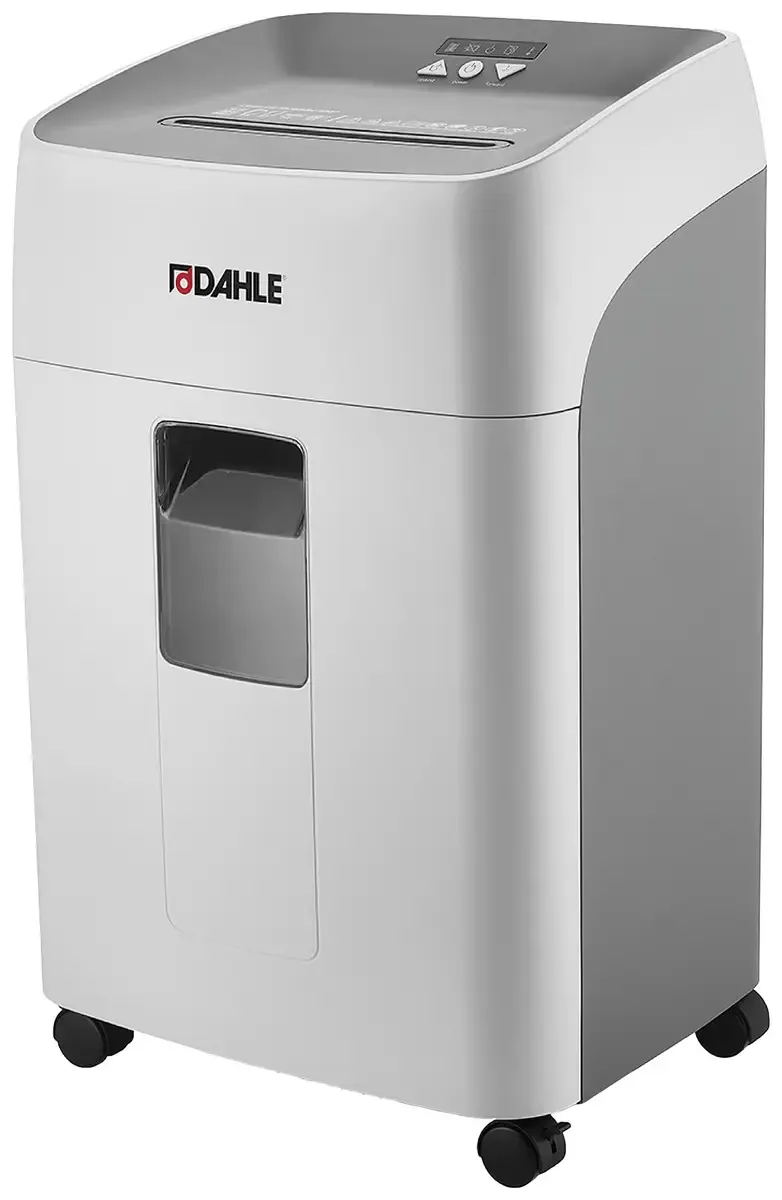 Dahle 504P DESKSIDE, P-5 Aktenvernichter 15 Blatt Partikelschnitt 2 x 15 mm P-5 40 l Vernichtet auch Büroklammern, Kreditkarte by Dahle – product photo