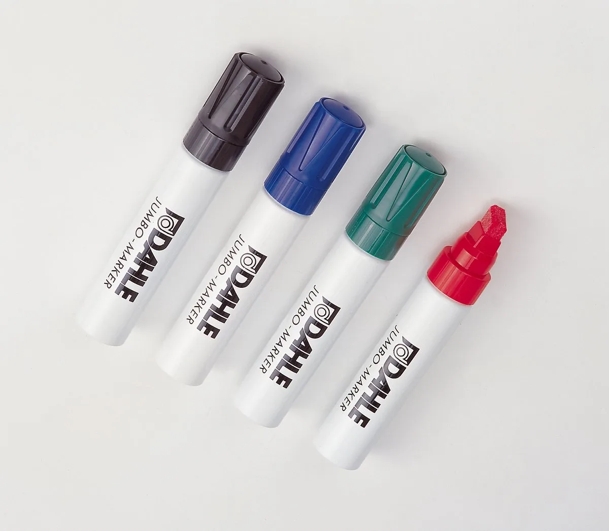 Dahle 95083 Whiteboard Marker Set XL - 4 Delig - Jumbo 4-12 mm - Rood Groen Blauw Zwart fra Dahle i Zwart blauw groen rood – produktbillede