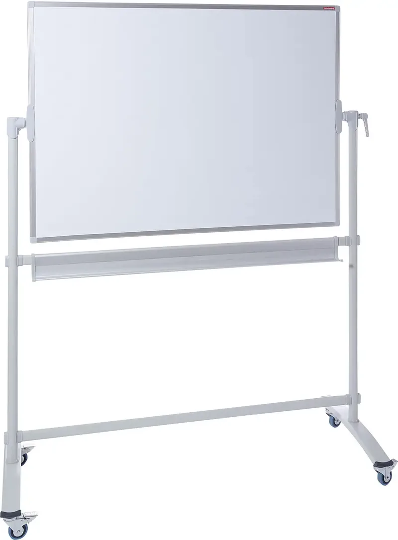Mobiles Whiteboard (B x H) 1500 mm x 1000 mm Weiß lackiert Drehbar, Beide Seiten nutzbar, Inkl. Ablageschale, Inkl. Rollensatz by Dahle – product photo