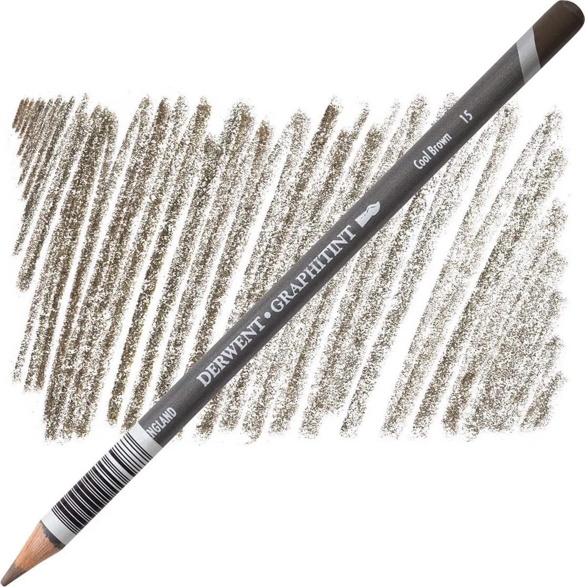 Graphitint Kleurpotlood 15 Koel Bruin van Derwent in Cool Brown – productfoto