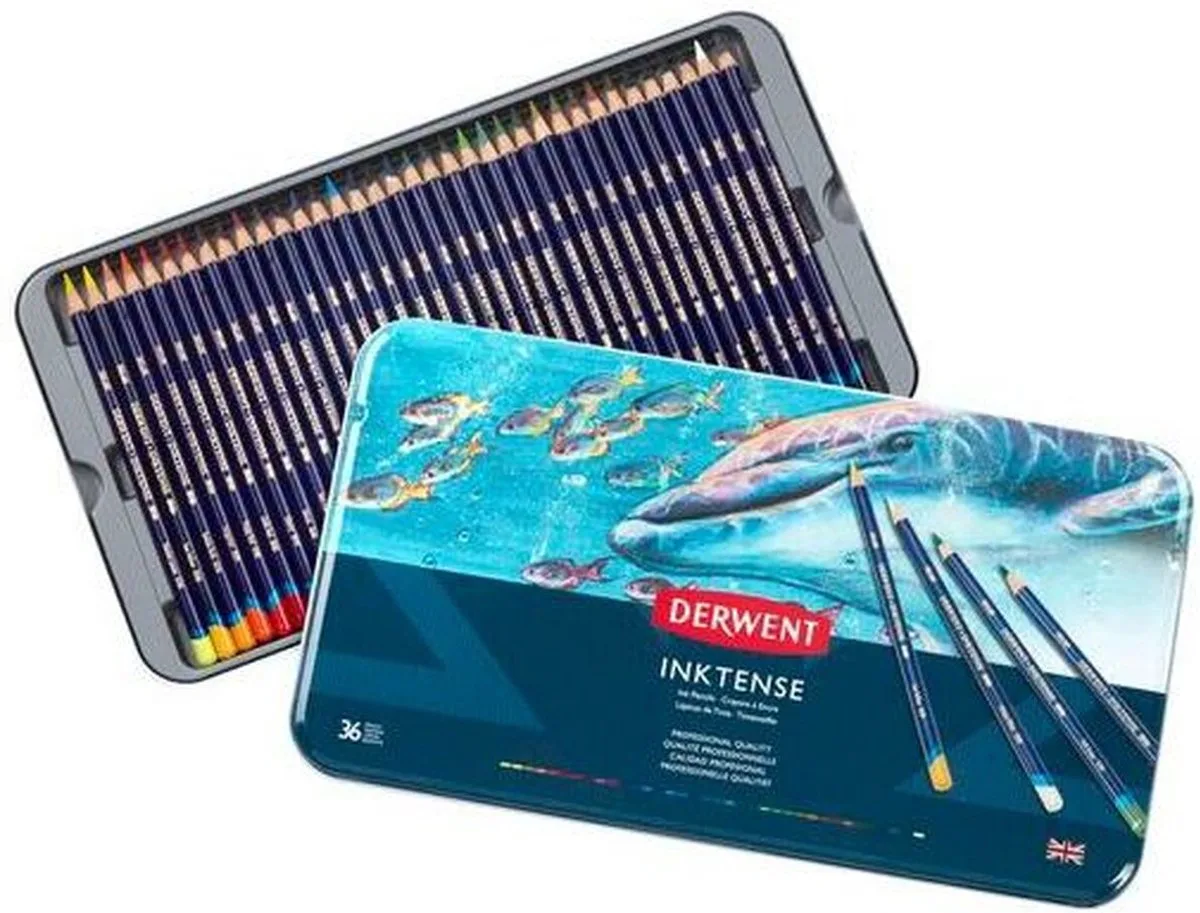 Metallisk Inktense-blyant 36 Enheder fra Derwent i Set – produktbillede