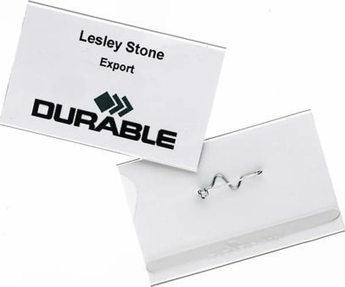54x90mm Badge met Speld Durable 8604 by Durable in Transparent – product photo